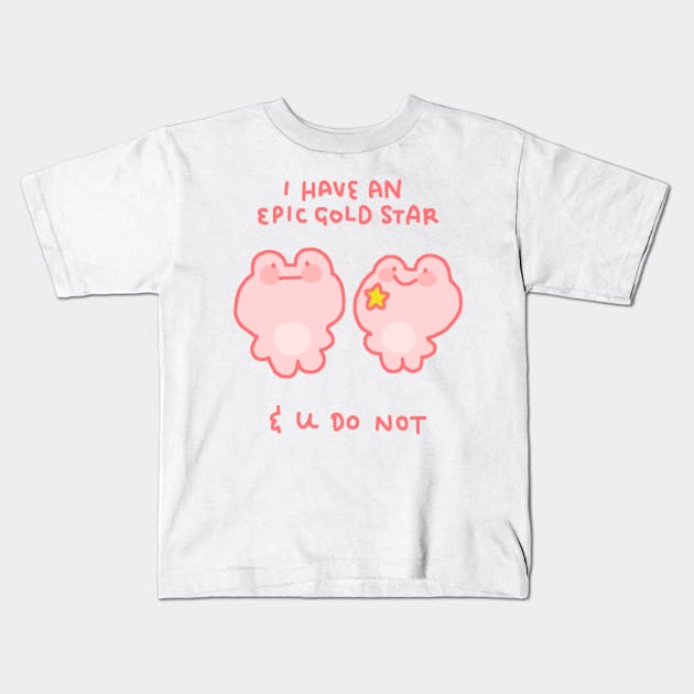 Epic Frog Kids T-Shirt by maiadrawss